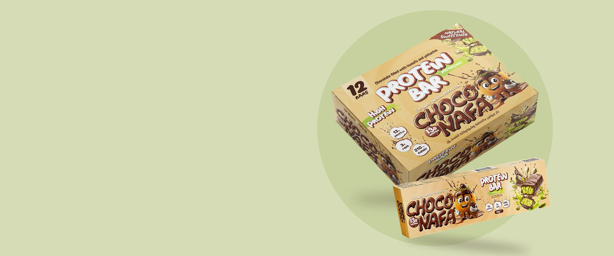 ChocoNafa Pistachio Kunafa protein bar