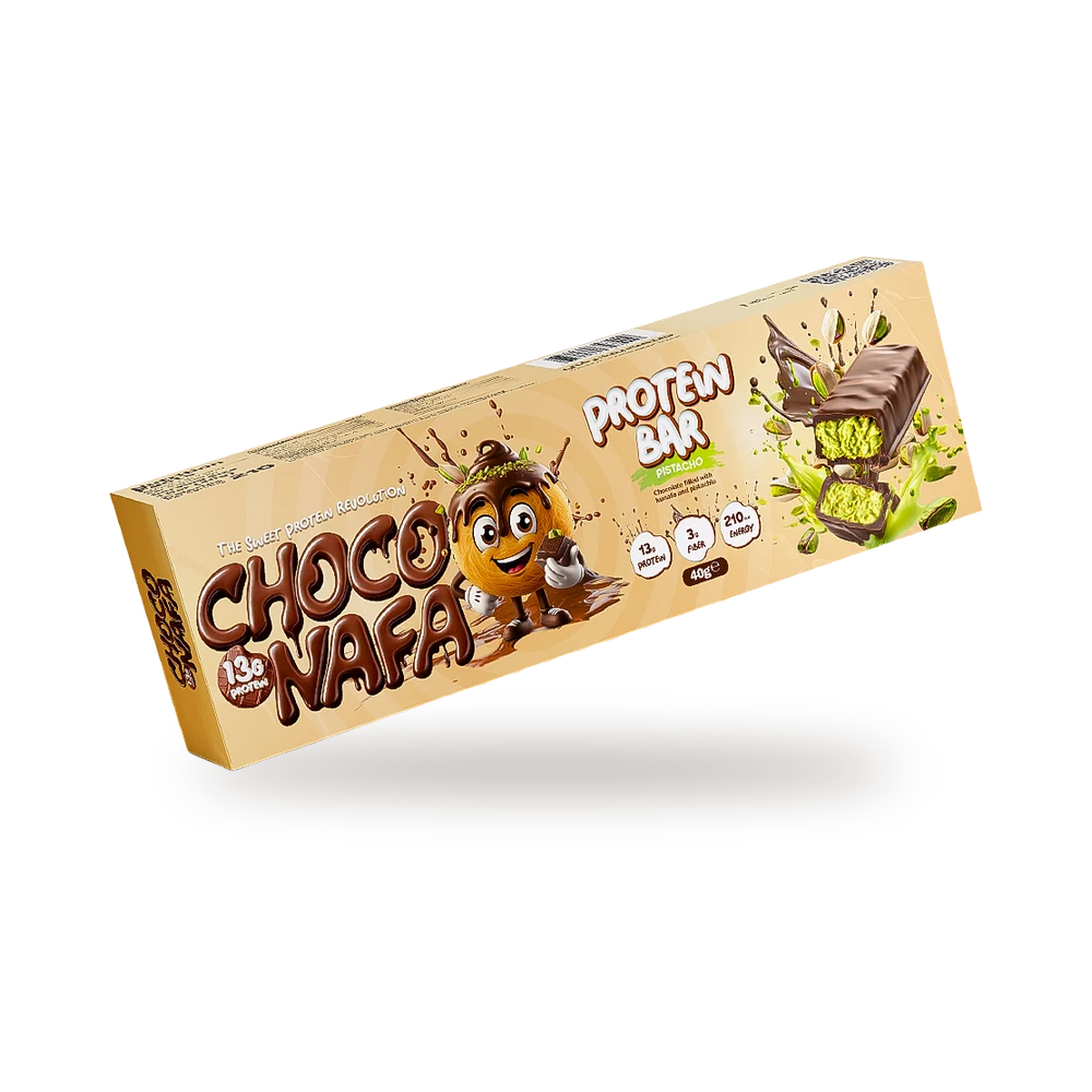 ChocoNafa Pistachio Kunafa Protein Bar