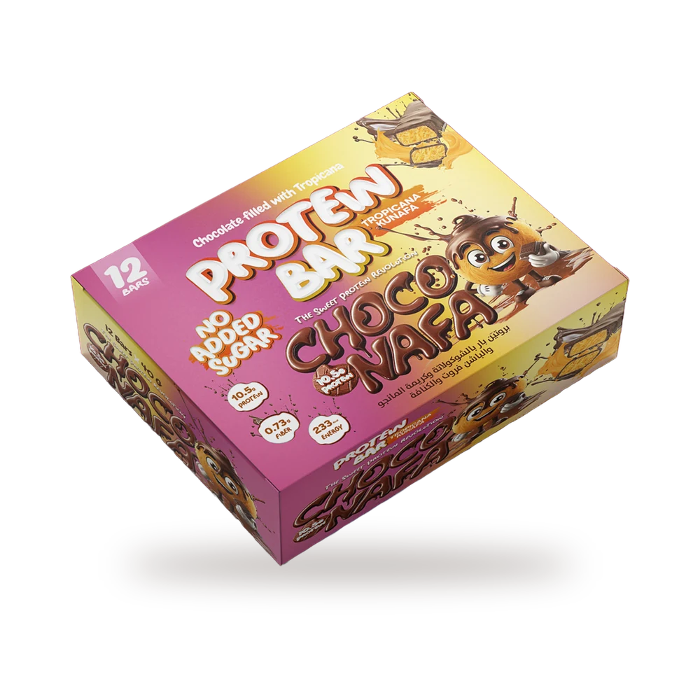 ChocoNafa Tropicana Mango Protein Bar Box of 12