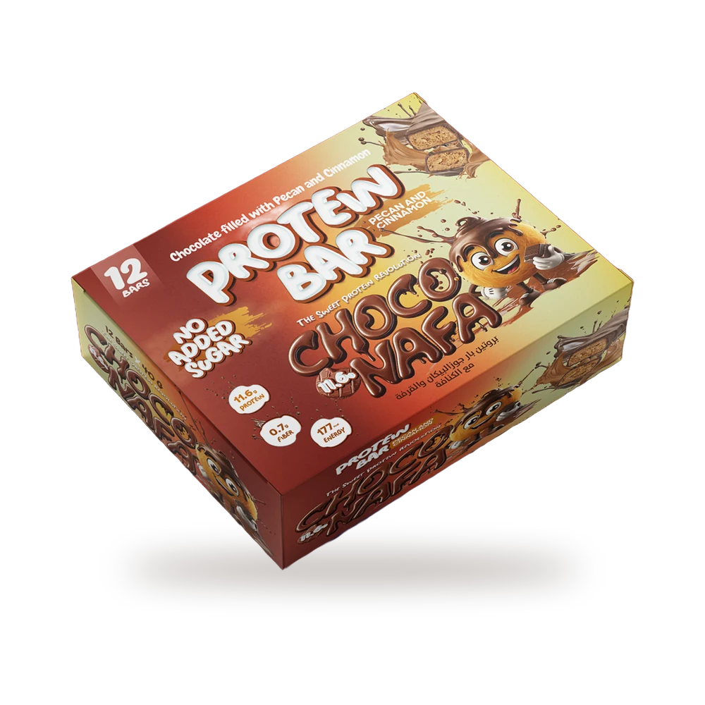 ChocoNafa Pecan Cinnamon Protein Bar Box of 12