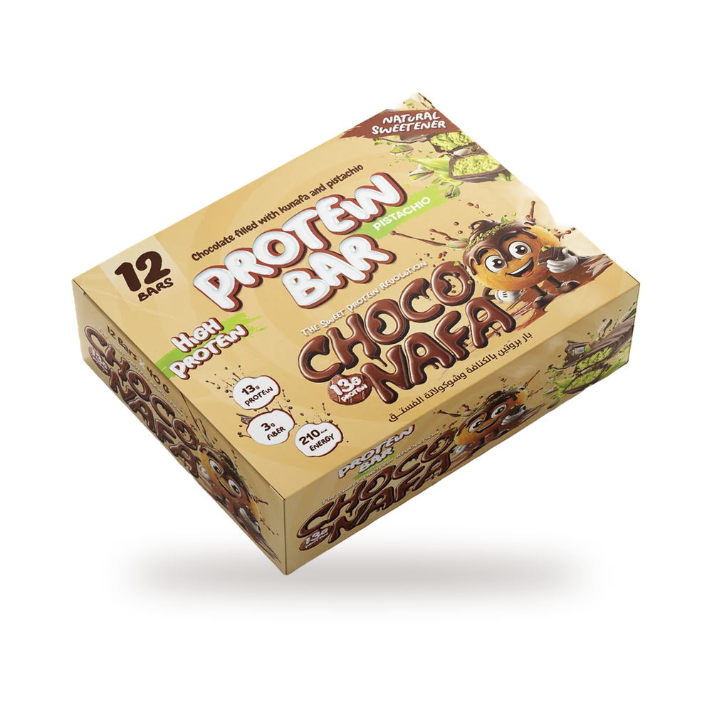 ChocoNafa Pistachio Kunafa Protein Bar Box of 12