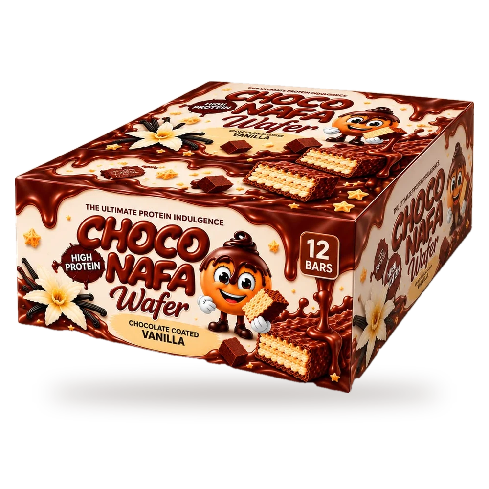 ChocoNafa Protein Wafer Vanilla Box of 12